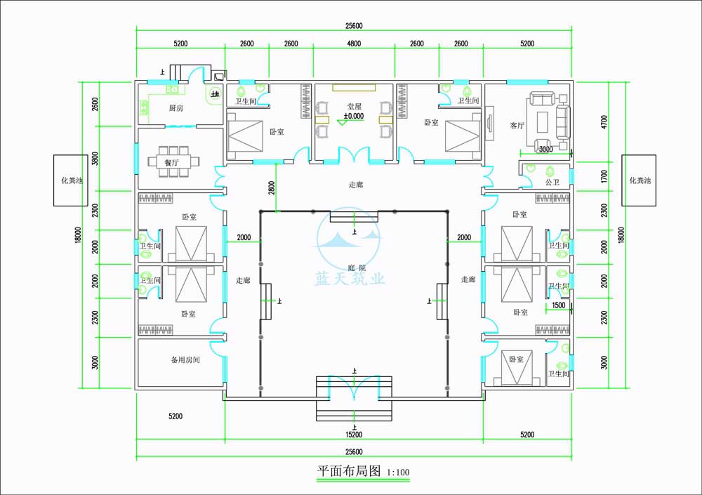 经典中式四合院自建别墅原创设计图纸