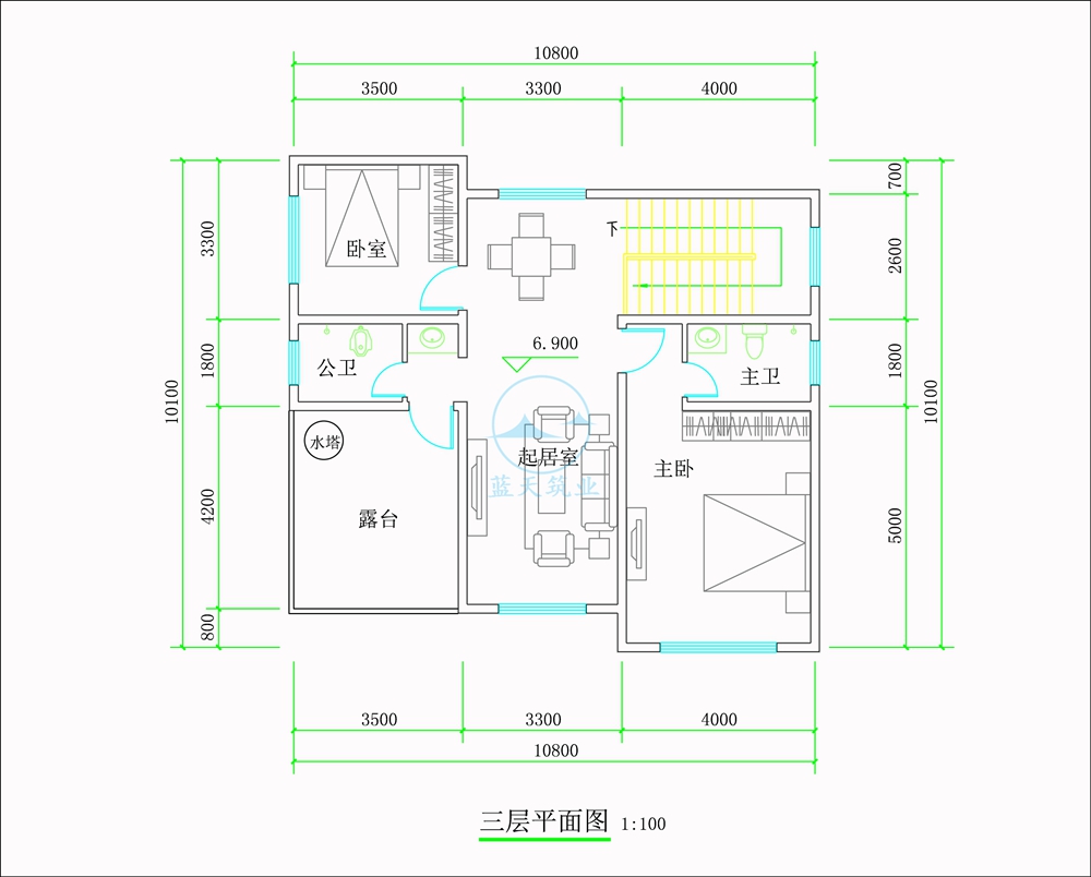 经典欧式三层自建别墅三层原创设计图纸