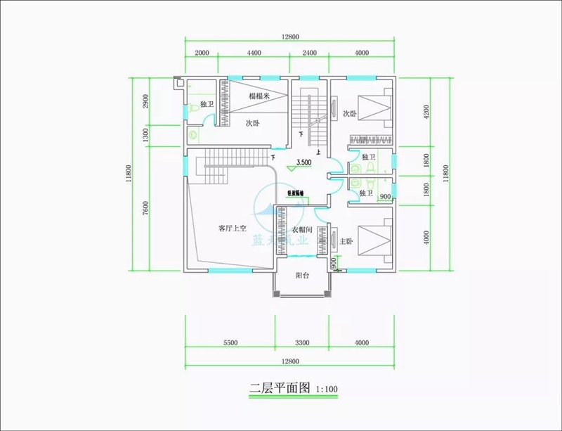 三层豪华欧式自建房设计二层图纸