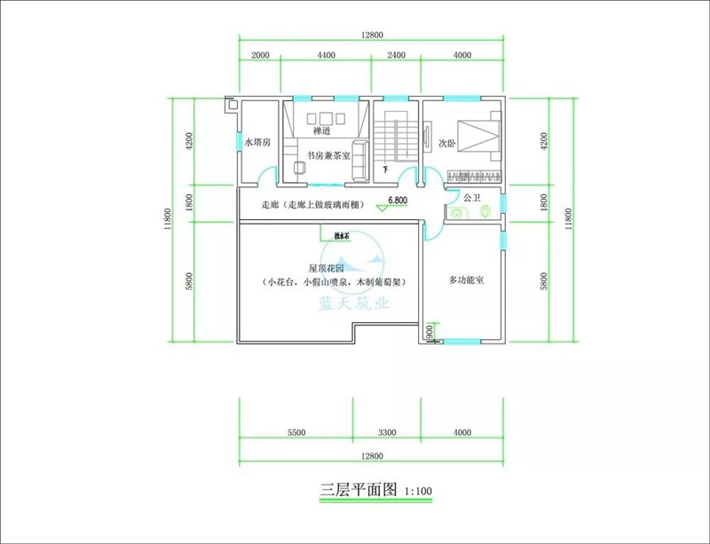 三层豪华欧式自建房设计三层图纸