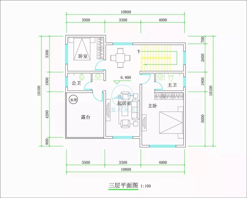 德阳经典欧式三层自建房设计三层图纸