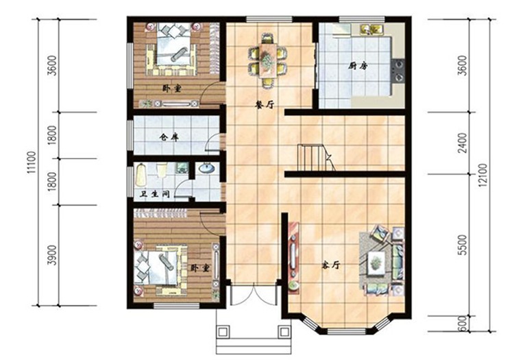 lt067欧式两层经典自建房设计图 - 农村自建房效果图