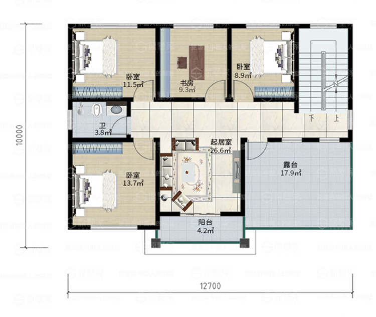 新中式自建房设计图二层