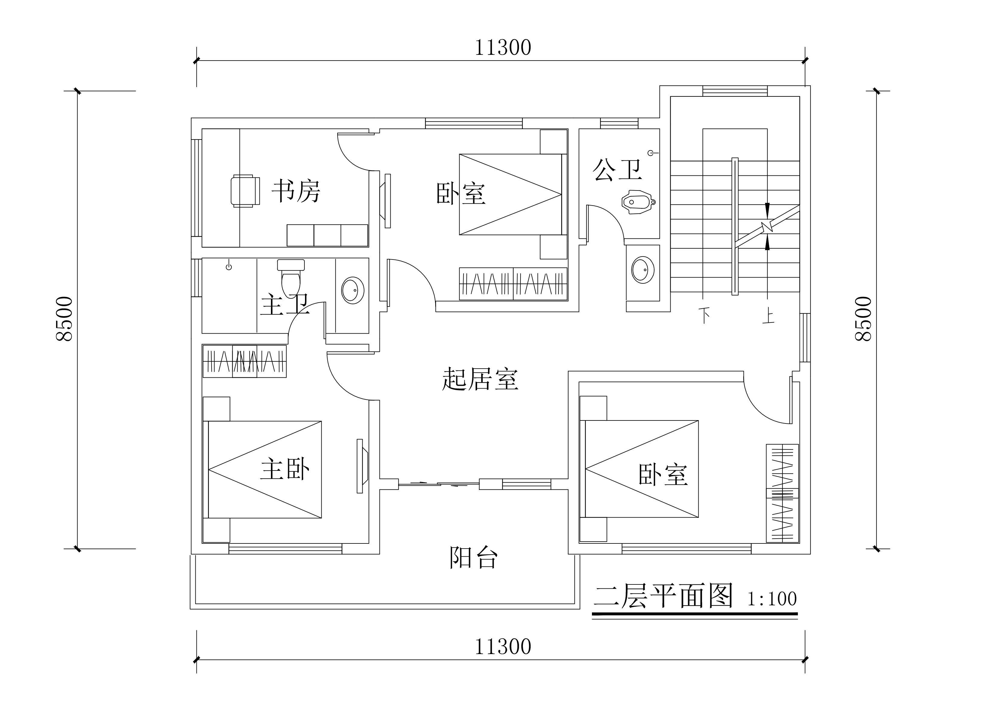 新农村自建房屋设计图纸 自建三层楼房设计图大全